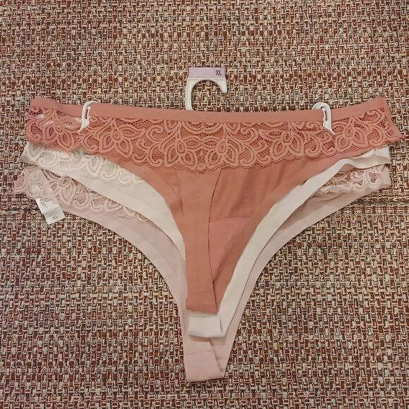 Tranquil & True Lace Back Panties 3 Pairs New With Tags - Picture 1 of 4